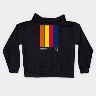 Arizona State Flag  // Original Minimalist Artwork Poster Design Kids Hoodie